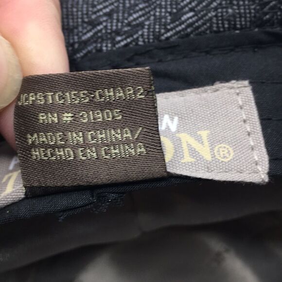 All American Stetson fedora hat black and gray chevron polyester Sz Small/Medium - Picture 12 of 16